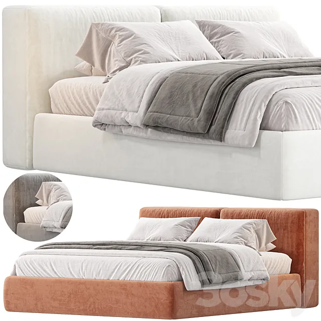 Bed Foster 160 Soft Terra 3D Model