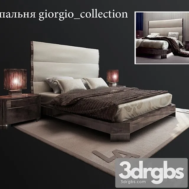 Bed Giorgio Collection 3D Model Free