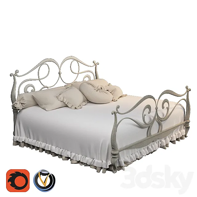 Bed Giusto portas Levis 3DModel