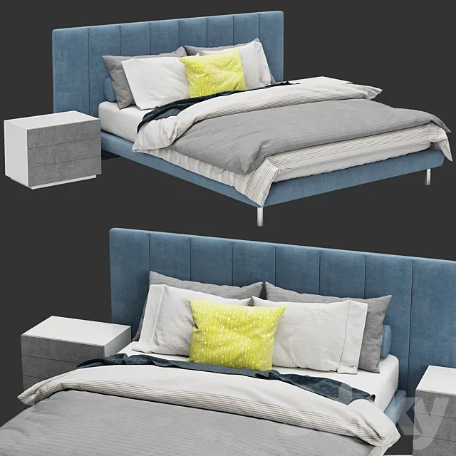 Bed GRANGALA _ Zanotta 3DModel