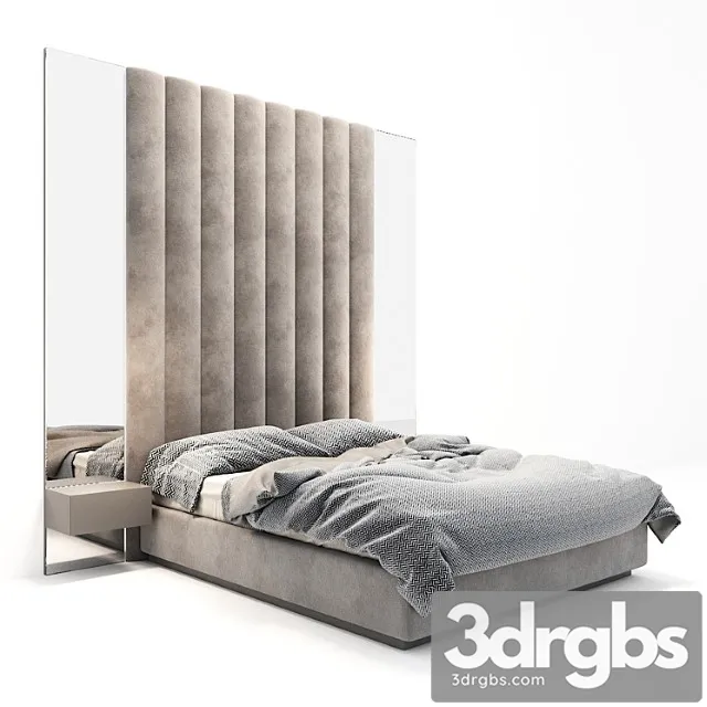 Bed gray 2 3D Model Free