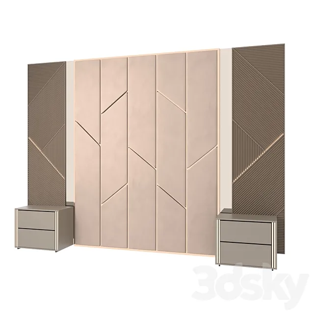 Bed headboard 3D Model