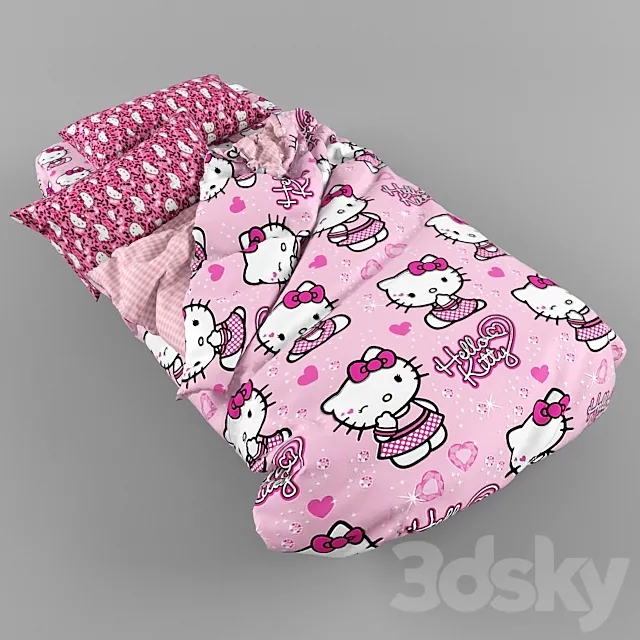 bed hello kitty 3D Model