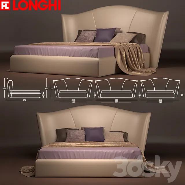 Bed Heron Longhi 3DModel