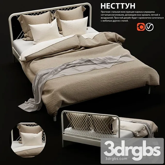 Bed Ikea Nesttun 10 3D Model Free
