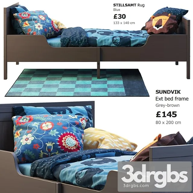 Bed Ikea Sundvik 3D Model Free
