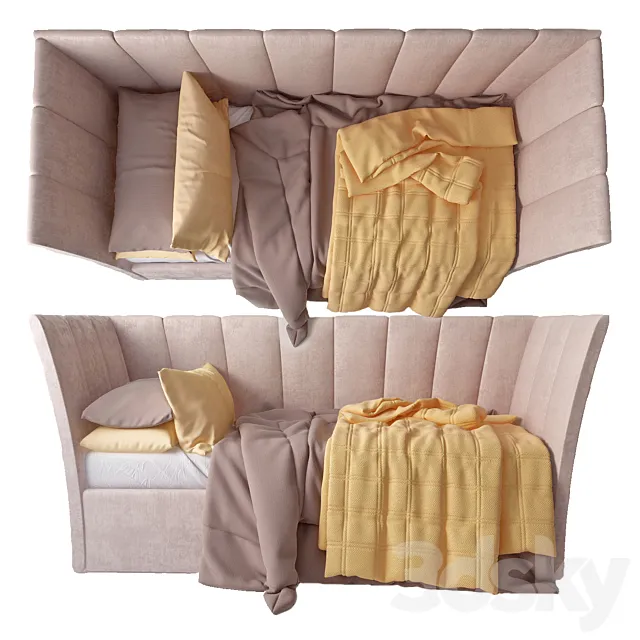 Bed in the nursery 3D Model