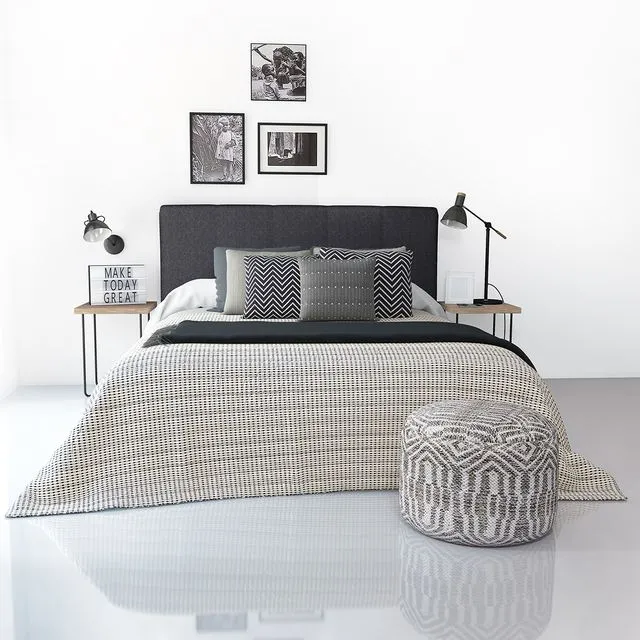 Bed Kenay Kina cabecero gris oscuro 3D Model