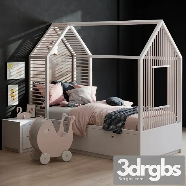 Bed Kid 3D Model Free