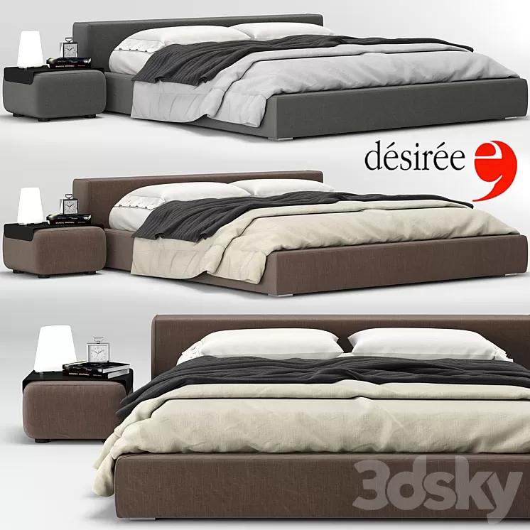 Bed kubic 24 Desiree 3D Model