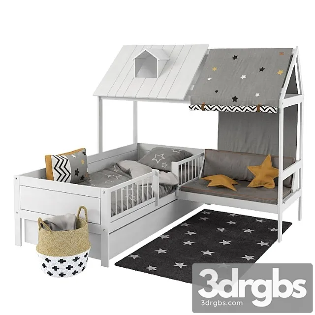 Bed Lifetime Beachhouse Gutbed With Chush 3D Model Free