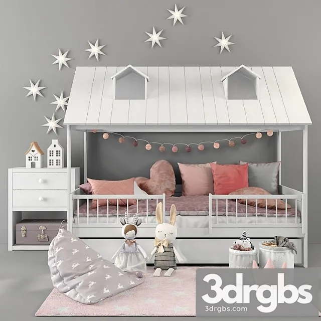 Bed Lifetime Beachhouse Hutbed 01 3D Model Free