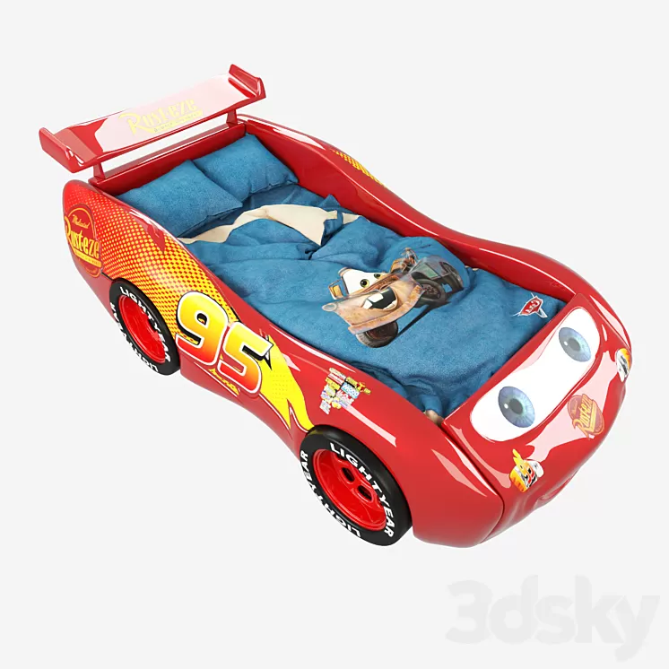 Bed Lightning Mcqueen 3D Model