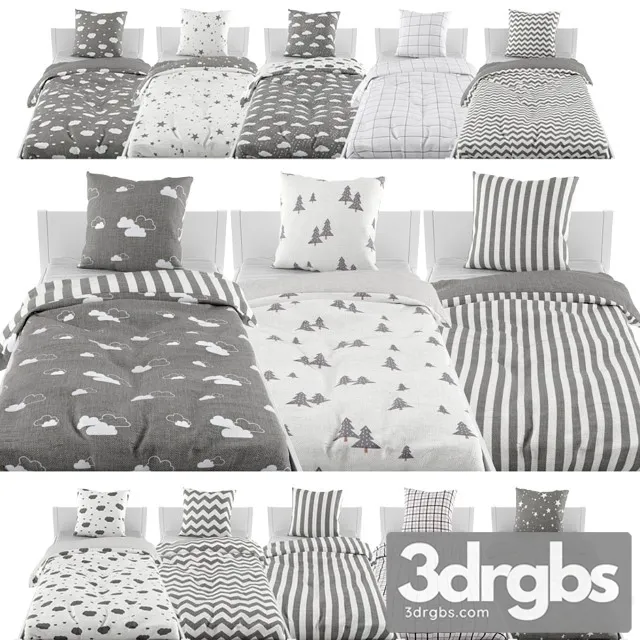 Bed Linen 03 3D Model Free