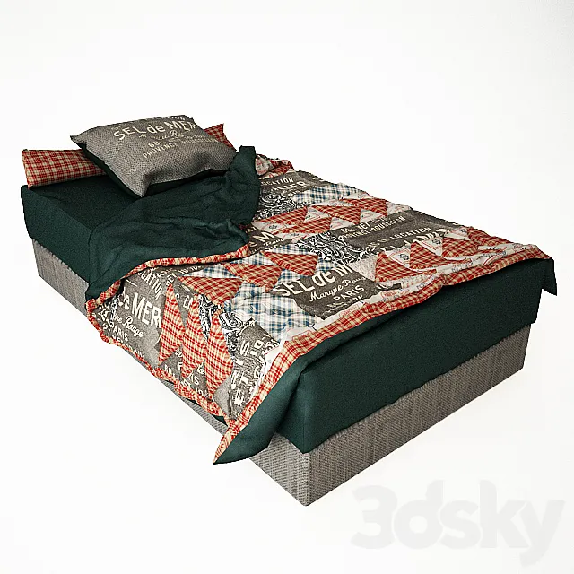 Bed linen for children 3D Model