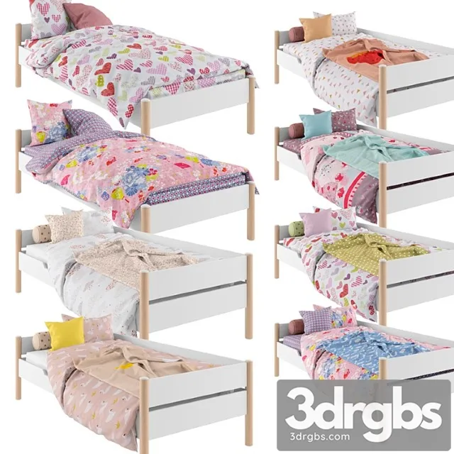 Bed Linen for the Girl 01 3D Model Free