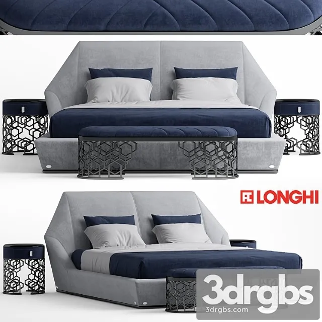Bed longhi yume 2 3D Model Free