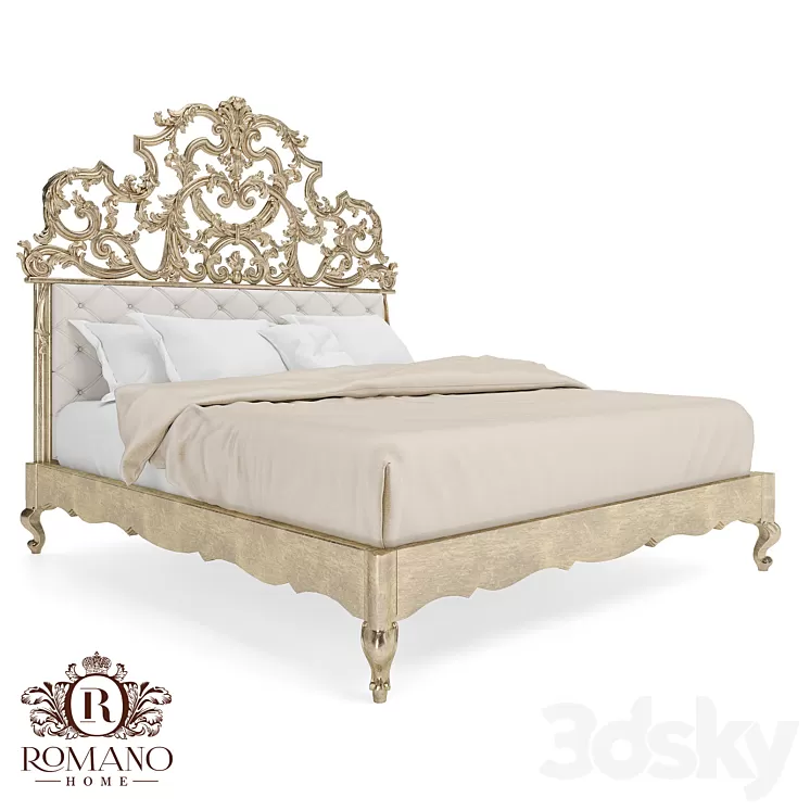 Bed Lucrezia High Romano Home 3D Model