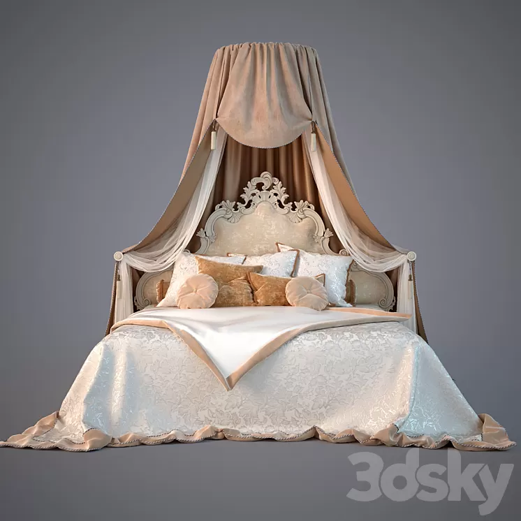 Bed Mademoiselle factory Bolzan 3D Model