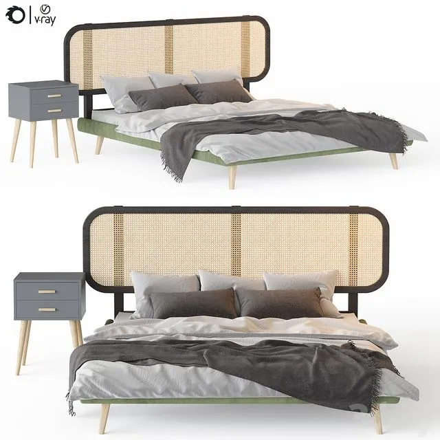 Bed Male table Evaine 3D Model