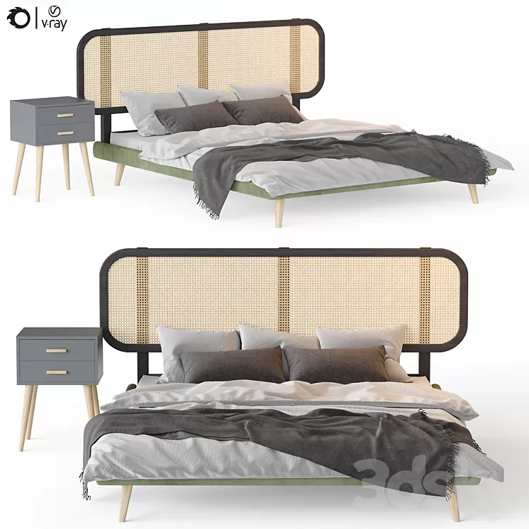 Bed Male table Evaine 3D Model Free