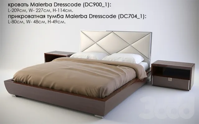 bed Malerba Dresscode (DC900_1) 3D Model