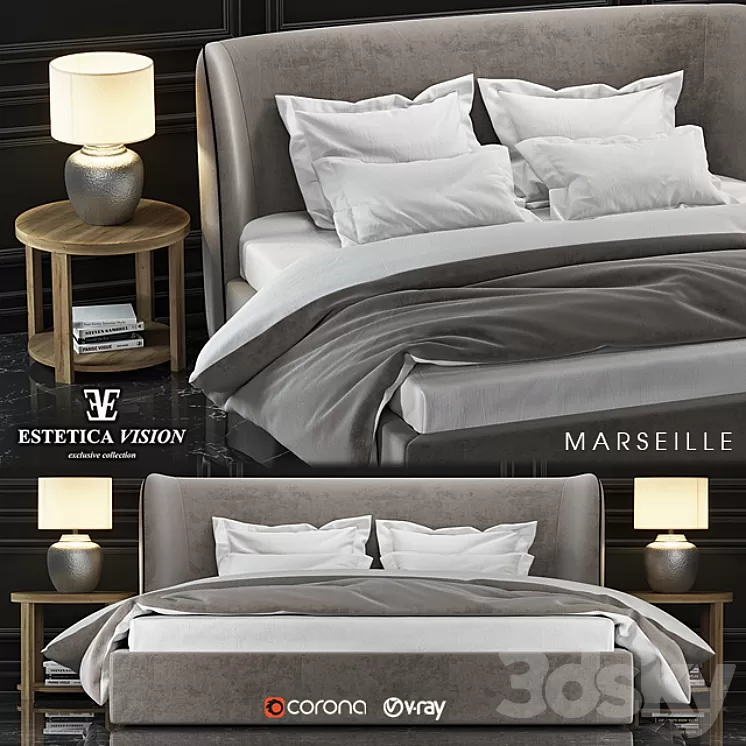 Bed Marseille 3D Model