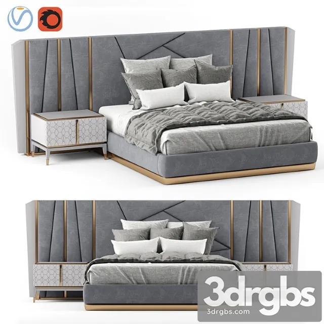 Bed mascari valderamobili 2 3D Model Free