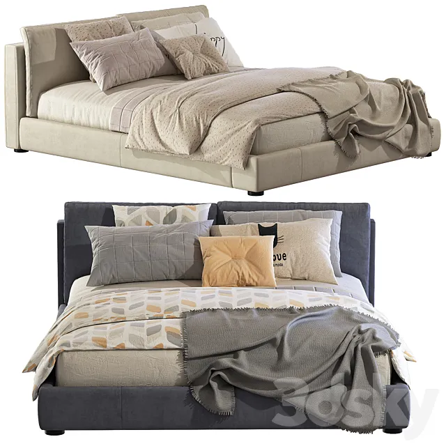 Bed MASSIMOSISTEMA BED _ Poltrona Frau 3DModel