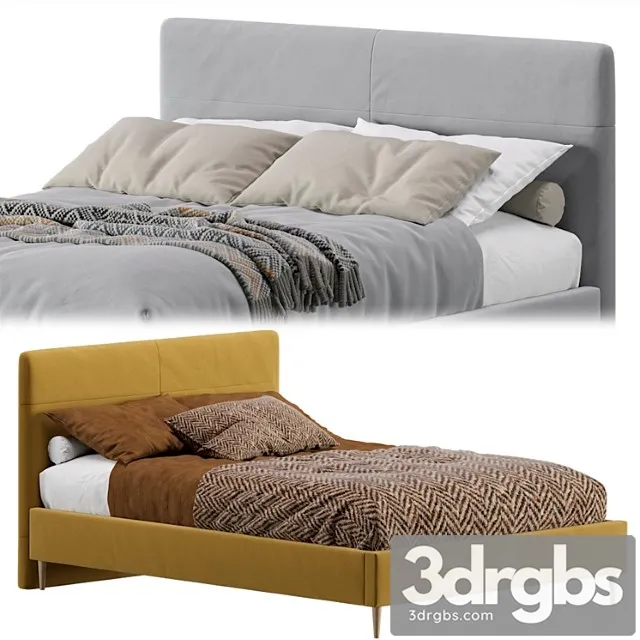 Bed Mayton 140 Velvet Yellow By Divan.ru 3D Model Free