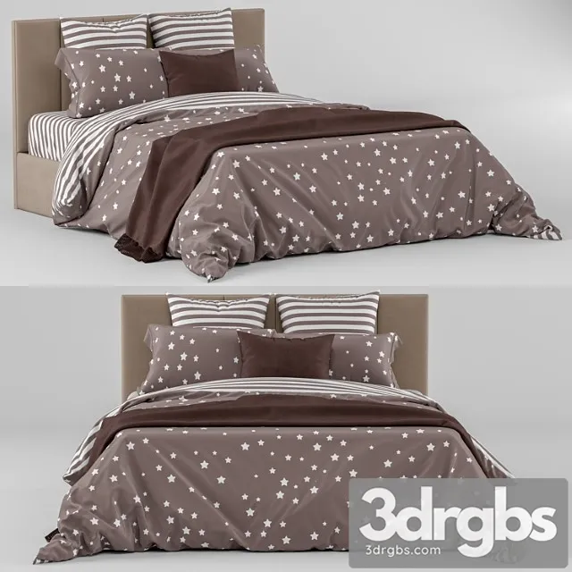 Bed Mebelvia Terzo 3D Model Free