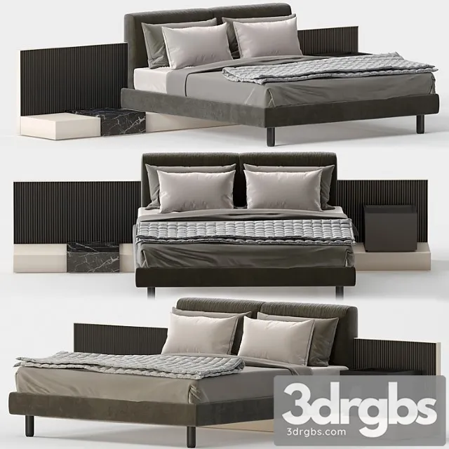 Bed meridiani cliff 2 3D Model Free