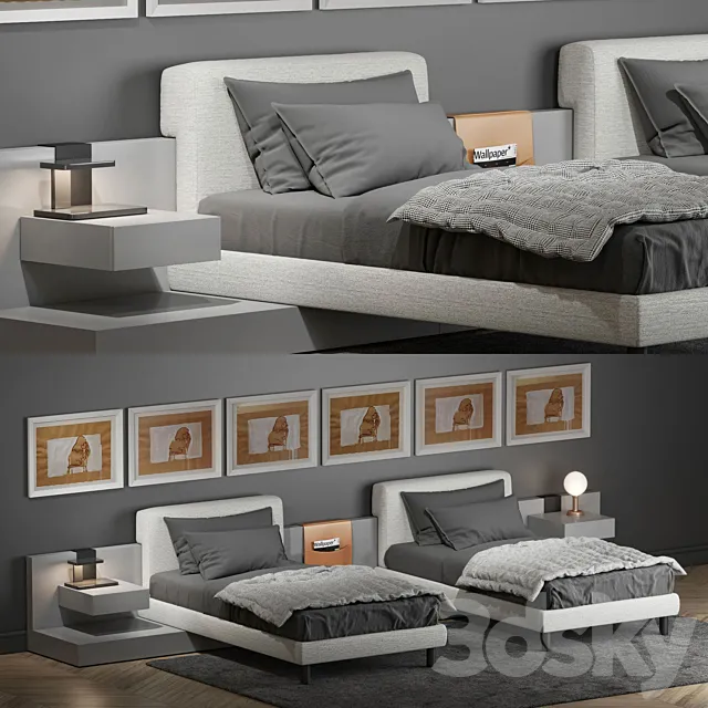 Bed Meridiani Cliff 2 3DModel