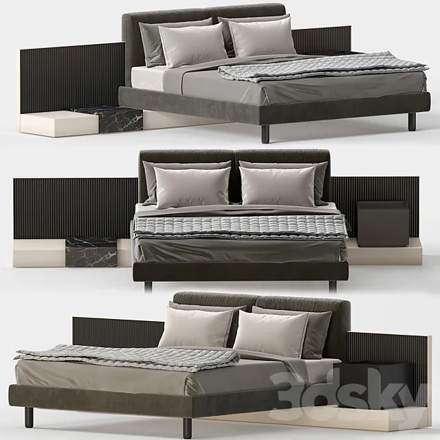 Bed meridiani cliff 3D Model