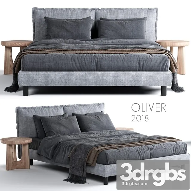 Bed Meridiani Oliver 3D Model Free