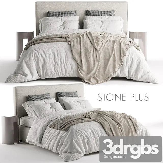 Bed Meridiani Stone Plus 3D Model Free