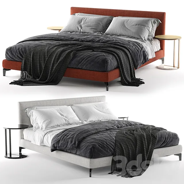 Bed Meridiani Stone Up 3DModel