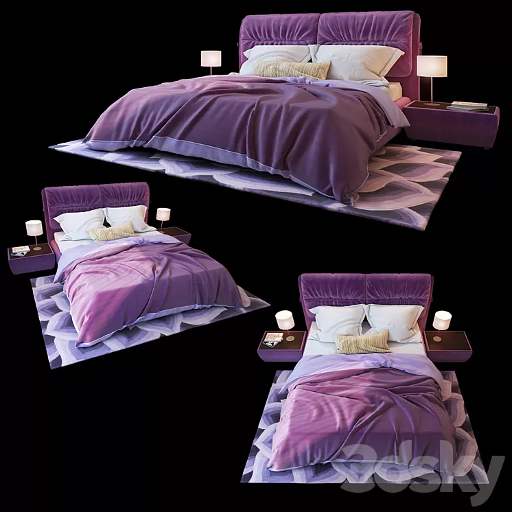 Bed Milan Blest 3D Model