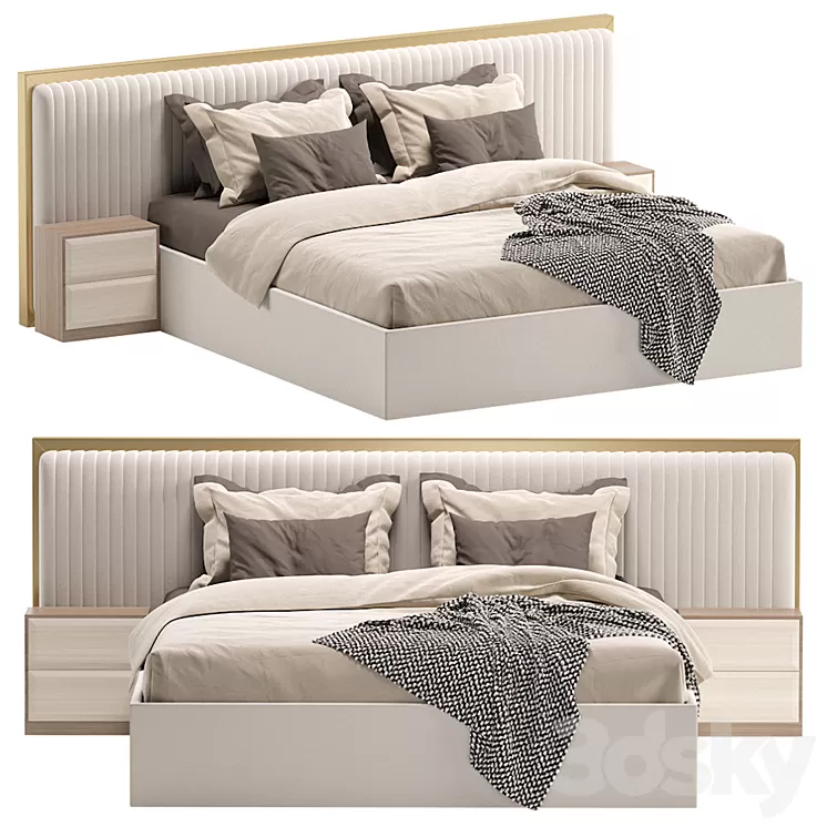 Bed MINNESOTA by Cazarina Interiors/??????? ????????? 3D Model