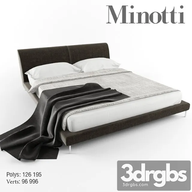 Bed Minotti 3D Model Free