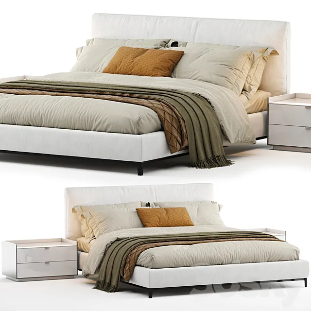 Bed minotti andersen 3D Model