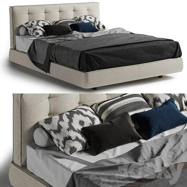 Bed Minotti Bedford Rodolfo Dordoni 3DModel