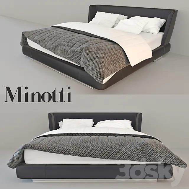 Bed Minotti Creed 3D Model