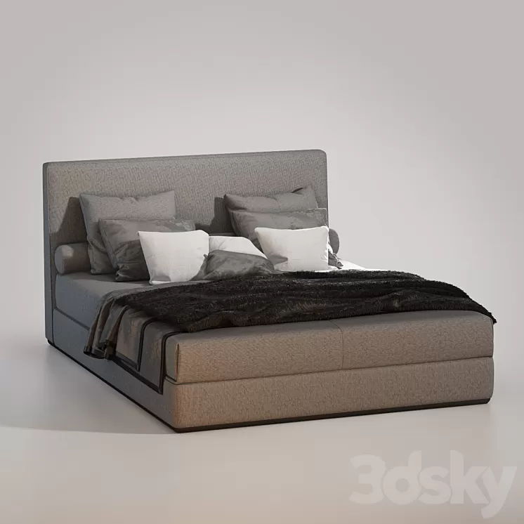 Bed Minotti Powell 3D Model