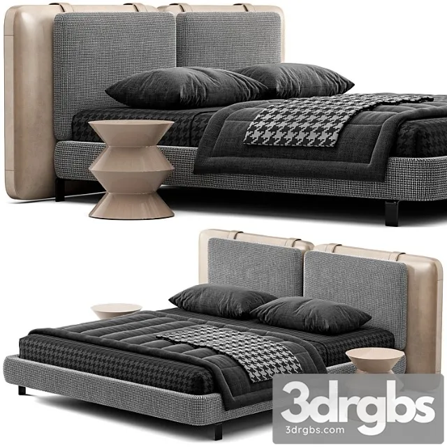 Bed Minotti Tatlin Soft 1 3D Model Free