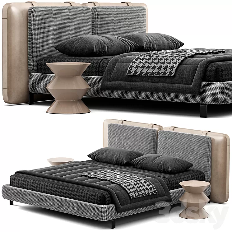 Bed Minotti Tatlin Soft 3D Model