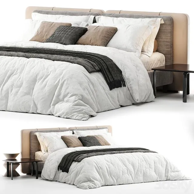 Bed Minotti Tatlin Soft 3D Model