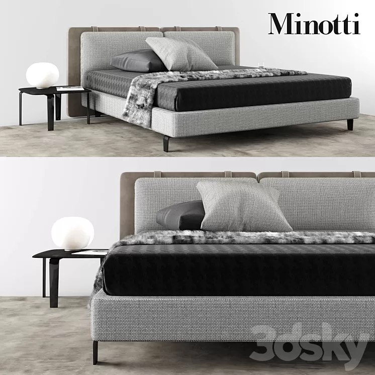 "Bed Minotti Tatlin ""Soft""" 3D Model