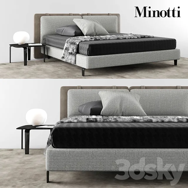 Bed Minotti Tatlin "Soft" 3DModel
