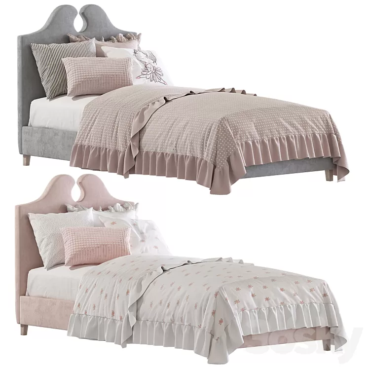 Bed Moira Modern Bed 2 3D Model